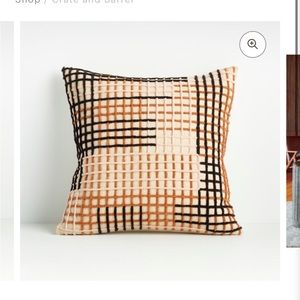 TWO Crate and Barrel Clement 18 Decorative Pillow Covers